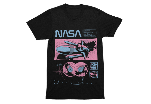 National Aeronautics NASA T-Shirt T-Shirt S / Black - From Black Hole Gifts - The #1 Nasa Store In The Galaxy For NASA Hoodies | Nasa Shirts | Nasa Merch | And Science Gifts