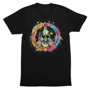 Alien Lets Have Peace Colorful T-Shirt From Black Hole Gifts T-Shirt - From Black Hole Gifts - The #1 Nasa Store In The Galaxy For NASA Hoodies | Nasa Shirts | Nasa Merch | And Science Gifts