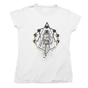Space Specks Geometric Womens T-Shirt T-Shirt Womens XS / White - From Black Hole Gifts - The #1 Nasa Store In The Galaxy For NASA Hoodies | Nasa Shirts | Nasa Merch | And Science Gifts