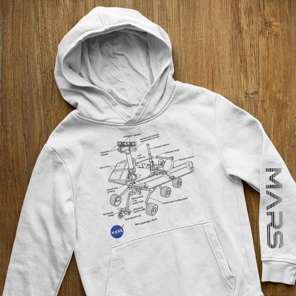 Mars Rover Nasa Blueprint Hoodie Hoodie - From Nasa Depot - The #1 Nasa Store In The Galaxy For NASA Hoodies | Nasa Shirts | Nasa Merch | And Science Gifts