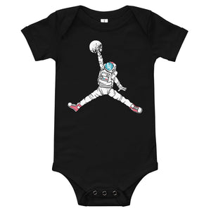 Space Jordan NASA Baby short sleeve one piece - From Black Hole Gifts - The #1 Nasa Store In The Galaxy For NASA Hoodies | Nasa Shirts | Nasa Merch | And Science Gifts