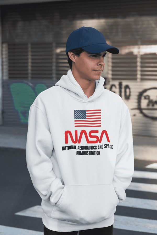 Mens American Nasa Shuttle Program Hoodie Hoodie - From Black Hole Gifts - The #1 Nasa Store In The Galaxy For NASA Hoodies | Nasa Shirts | Nasa Merch | And Science Gifts