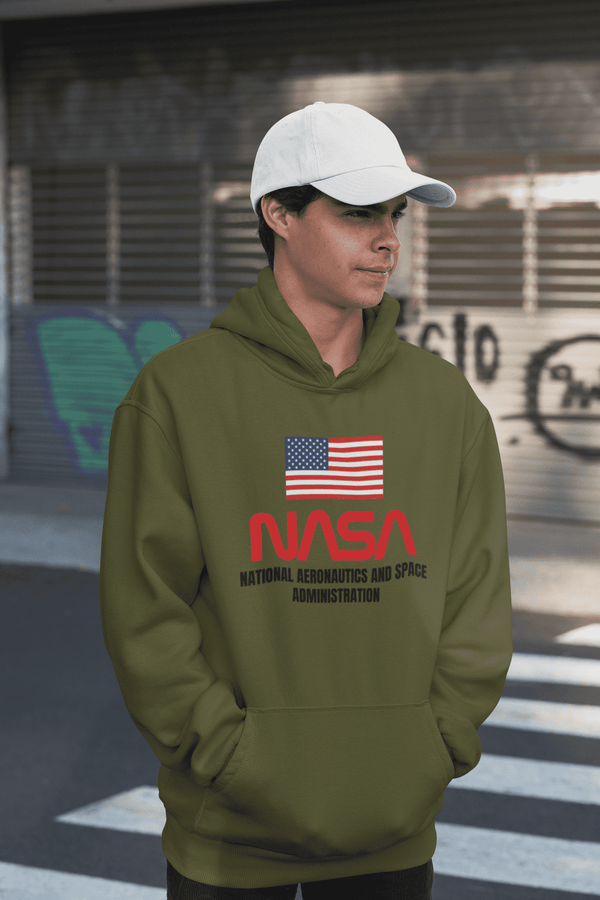 Mens American Nasa Shuttle Program Hoodie Hoodie - From Black Hole Gifts - The #1 Nasa Store In The Galaxy For NASA Hoodies | Nasa Shirts | Nasa Merch | And Science Gifts