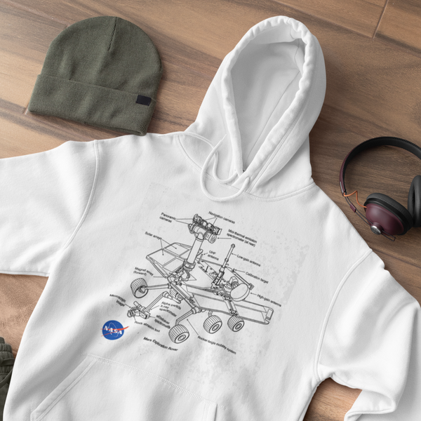 Mars Rover Nasa Blueprint Hoodie Hoodie - From Nasa Depot - The #1 Nasa Store In The Galaxy For NASA Hoodies | Nasa Shirts | Nasa Merch | And Science Gifts