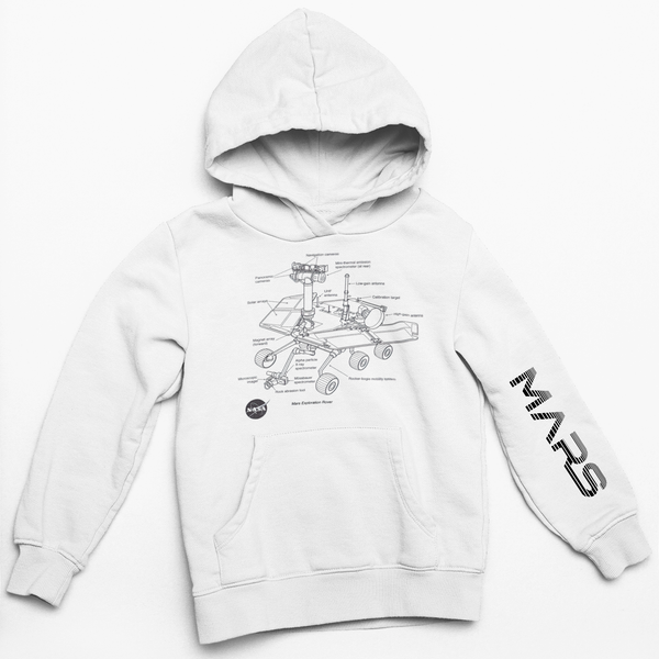 Mars Rover Nasa Blueprint Hoodie Hoodie - From Nasa Depot - The #1 Nasa Store In The Galaxy For NASA Hoodies | Nasa Shirts | Nasa Merch | And Science Gifts