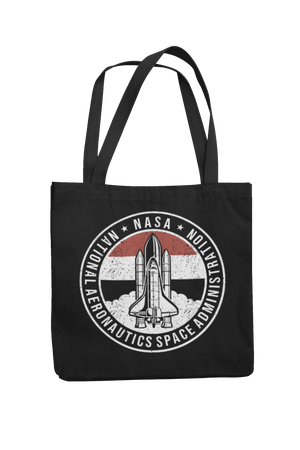NASA Retro Launch tote Bag Tote Bag - From Black Hole Gifts - The #1 Nasa Store In The Galaxy For NASA Hoodies | Nasa Shirts | Nasa Merch | And Science Gifts