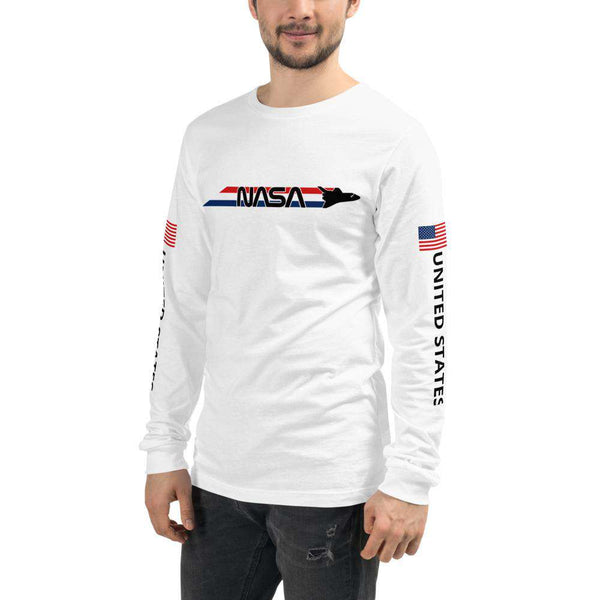 Long Sleeve Nasa Shuttle Crew Neck Long Sleeve Shirt - From Nasa Depot - The #1 Nasa Store In The Galaxy For NASA Hoodies | Nasa Shirts | Nasa Merch | And Science Gifts