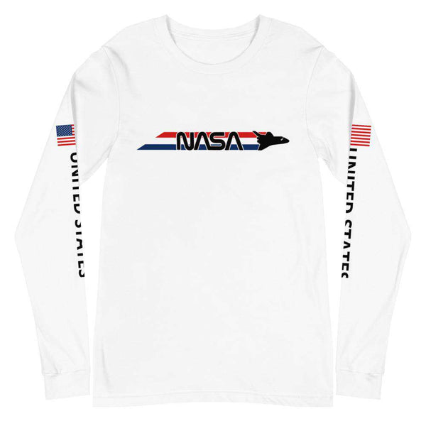 Long Sleeve Nasa Shuttle Crew Neck Long Sleeve Shirt - From Nasa Depot - The #1 Nasa Store In The Galaxy For NASA Hoodies | Nasa Shirts | Nasa Merch | And Science Gifts