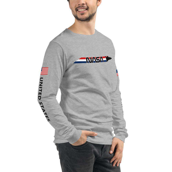 Long Sleeve Nasa Shuttle Crew Neck Long Sleeve Shirt - From Nasa Depot - The #1 Nasa Store In The Galaxy For NASA Hoodies | Nasa Shirts | Nasa Merch | And Science Gifts