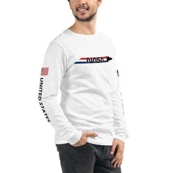 Long Sleeve Nasa Shuttle Crew Neck Long Sleeve Shirt - From Nasa Depot - The #1 Nasa Store In The Galaxy For NASA Hoodies | Nasa Shirts | Nasa Merch | And Science Gifts