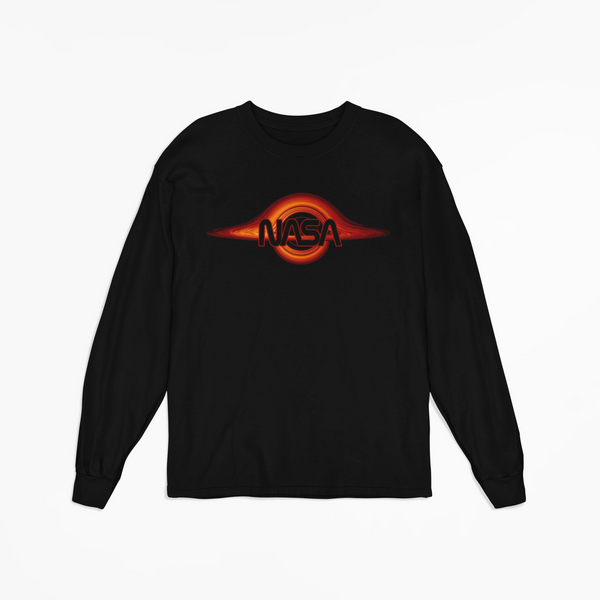 NASA Black Hole Long Sleeve Cotton T-Shirt Shirts & Tops S - From Black Hole Gifts - The #1 Nasa Store In The Galaxy For NASA Hoodies | Nasa Shirts | Nasa Merch | And Science Gifts