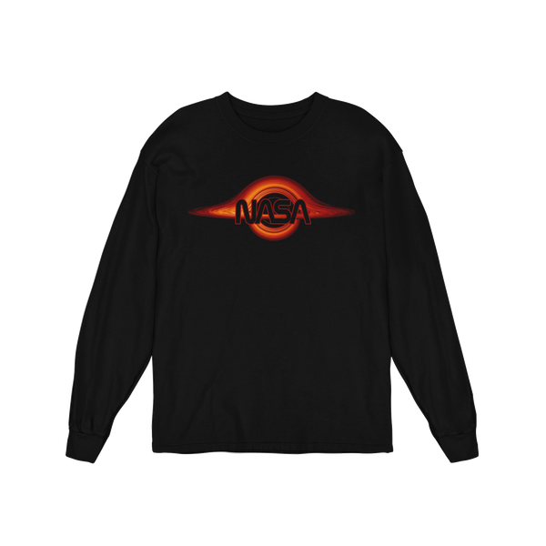 NASA Black Hole Long Sleeve Cotton T-Shirt Shirts & Tops - From Black Hole Gifts - The #1 Nasa Store In The Galaxy For NASA Hoodies | Nasa Shirts | Nasa Merch | And Science Gifts