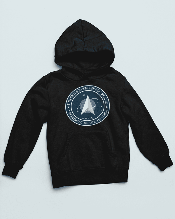 Men's Space Force Cotton Blend Hoodie Hoodie - From Black Hole Gifts - The #1 Nasa Store In The Galaxy For NASA Hoodies | Nasa Shirts | Nasa Merch | And Science Gifts