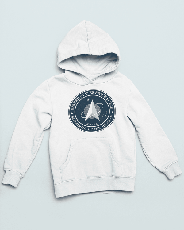 Men's Space Force Cotton Blend Hoodie Hoodie - From Black Hole Gifts - The #1 Nasa Store In The Galaxy For NASA Hoodies | Nasa Shirts | Nasa Merch | And Science Gifts