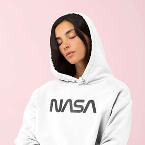 Women's Faded Nasa Worm Glory Cotton Hoodie Hoodie - From Black Hole Gifts - The #1 Nasa Store In The Galaxy For NASA Hoodies | Nasa Shirts | Nasa Merch | And Science Gifts