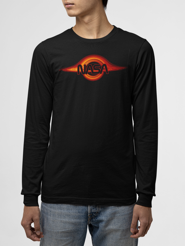 NASA Black Hole Long Sleeve Cotton T-Shirt Shirts & Tops - From Black Hole Gifts - The #1 Nasa Store In The Galaxy For NASA Hoodies | Nasa Shirts | Nasa Merch | And Science Gifts