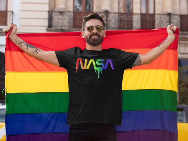 NASA Rainbow Dripped Shirt - From Black Hole Gifts - The #1 Nasa Store In The Galaxy For NASA Hoodies | Nasa Shirts | Nasa Merch | And Science Gifts